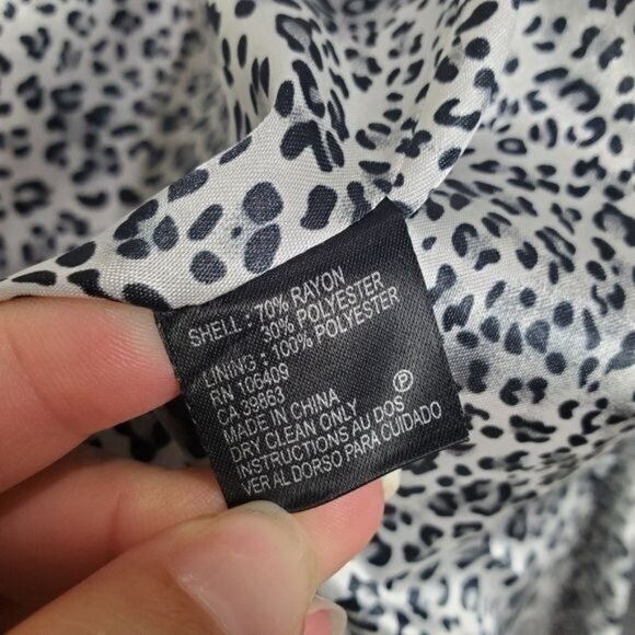 TAHARI Womens Blazer SZ 10 Gray Double Breasted Animal Lined Academia Office - Picture 7 of 11